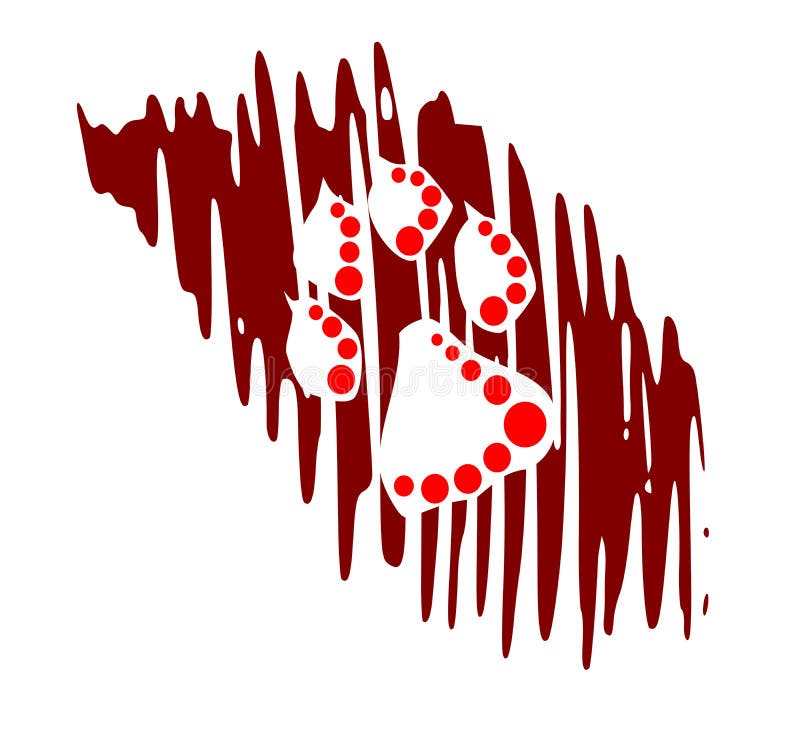 Huella adornada ilustración del vector