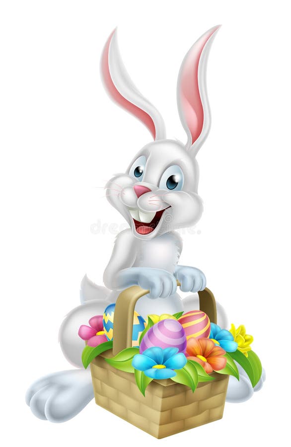 Huevo blanco Hunt Easter Bunny ilustración del vector Huevo blanco Hunt Easter Bunny ilustración del vector