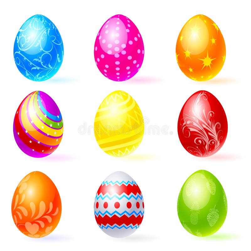 Huevo de Pascua colorido stock de ilustración