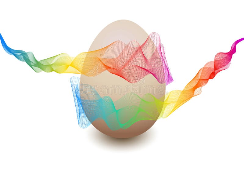 Huevo de Pascua colorido, vector stock de ilustración