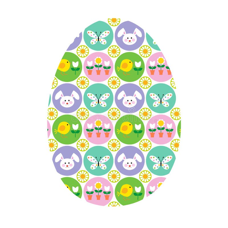 Huevo de Pascua con el modelo lindo ilustración del vector Huevo de Pascua con el modelo lindo ilustración del vector