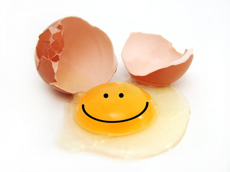 Huevo roto feliz