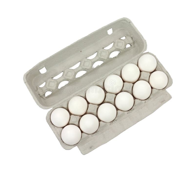 Huevos blancos en cartón de la cartulina fotografía de archivo Huevos blancos en cartón de la cartulina fotografía de archivo