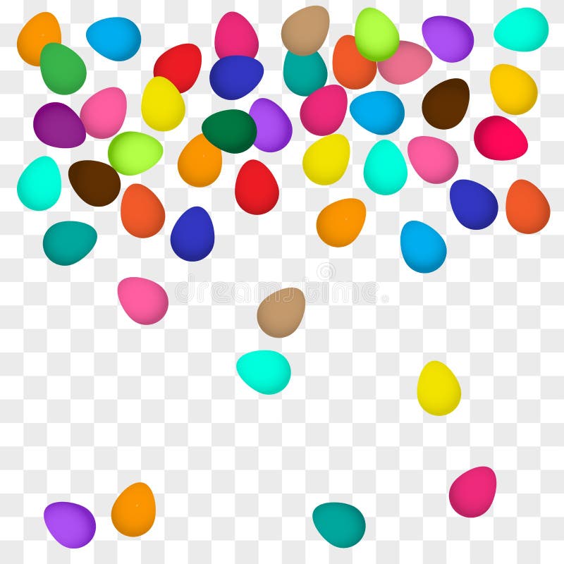 Huevos de Pascua coloridos que caen Ilustración del vector ilustración del vector