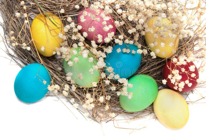 Huevos de Pascua coloridos y una jerarquía imágenes de archivo libres de regalías Huevos de Pascua coloridos y una jerarquía imágenes de archivo libres de regalías