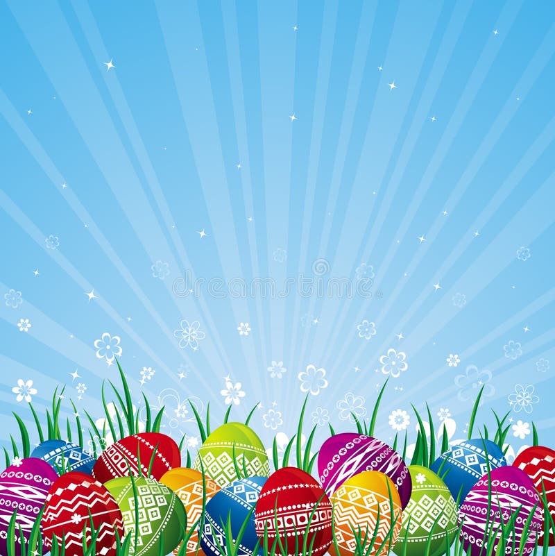 Huevos de Pascua del color, vector ilustración del vector Huevos de Pascua del color, vector ilustración del vector