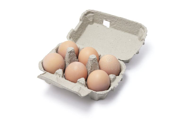 Huevos en cartón del huevo