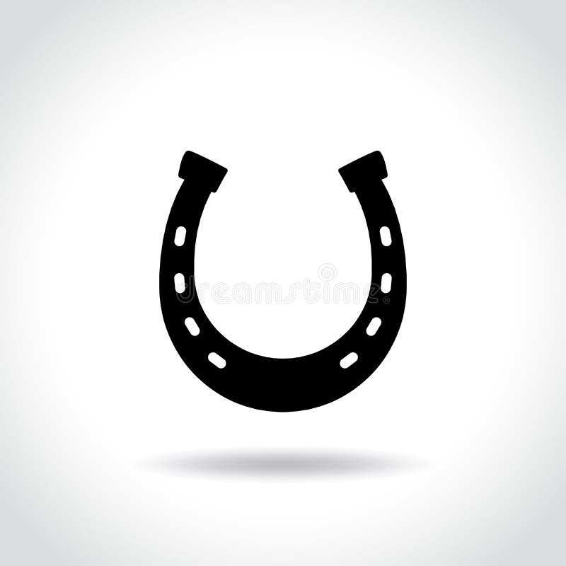 Hufeisen-Symbol auf weißem Hintergrund vektor abbildung