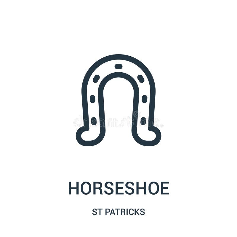 Hufeisenikonenvektor von St.-patricks Sammlung Dünne Linie Hufeisenentwurfsikonen-Vektorillustration Lineares Symbol für Gebrauch lizenzfreie abbildung Hufeisenikonenvektor von St.-patricks Sammlung Dünne Linie Hufeisenentwurfsikonen-Vektorillustration Lineares Symbol für Gebrauch lizenzfreie abbildung