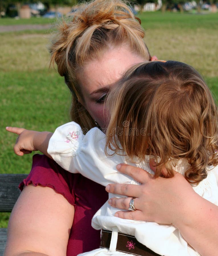 Hug from Mom 2 stock photo. Image of affection, comfort 1614808