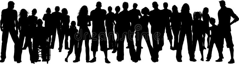 Huge crowd stock illustration