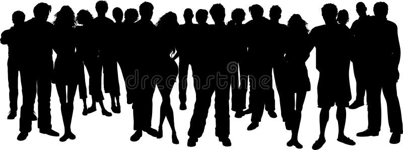 Huge group of people royalty free illustration