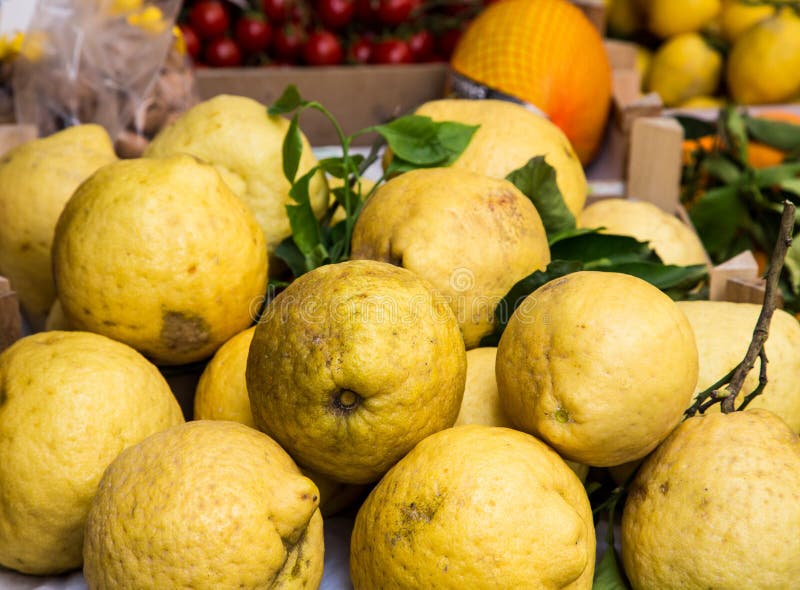 Huge Lemons in Market royalty free stock photo Huge Lemons in Market royalty free stock photo