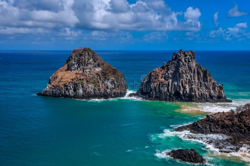 Huge rock near the beach in Fernando de Noronha