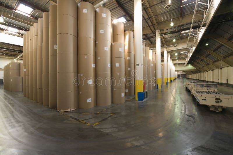 Huge Rolls of Paper in Newspaper Factory Stock Image Image of organised, manufacturing 33902961