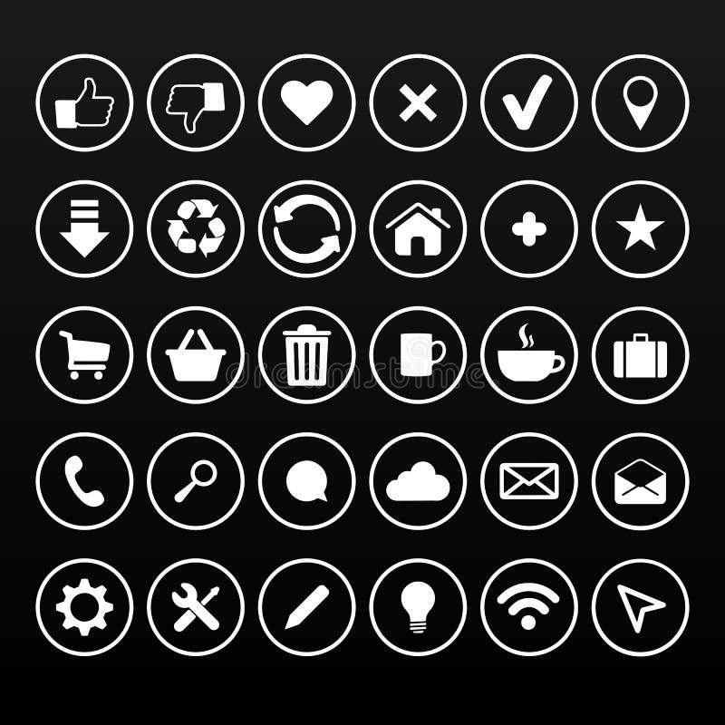 A huge set of multi-colored buttons for websites or applications.