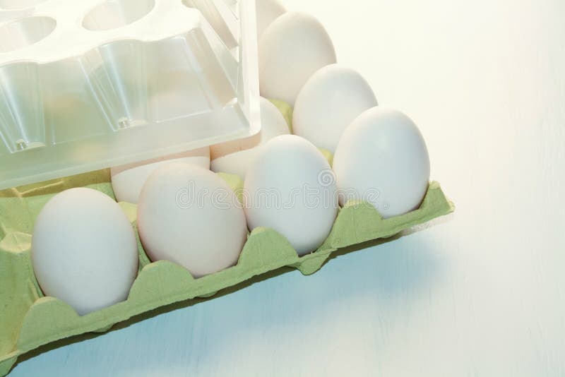 .Several Huge White Chicken Eggs Stock Image Image of meal, bird