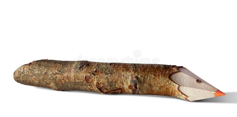Huge wooden pencil royalty free stock photography Huge wooden pencil royalty free stock photography