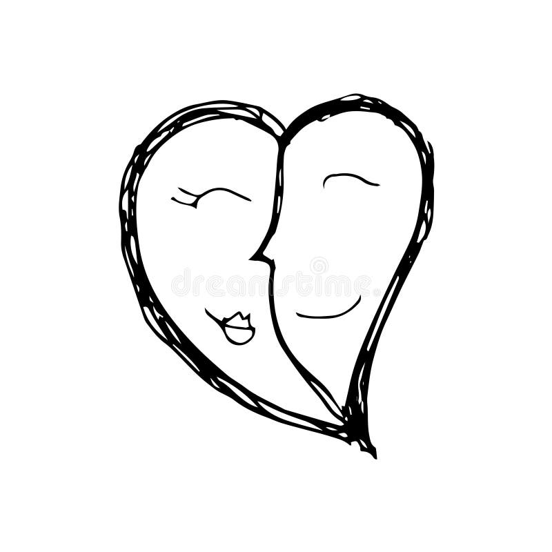 valentine couple drawing (very easy)
