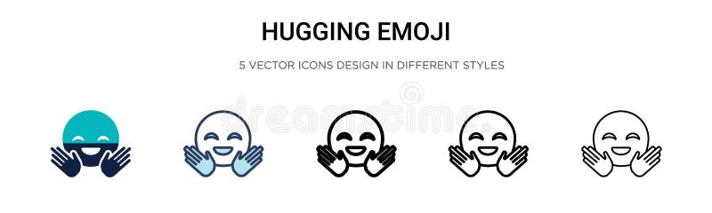 Hugging Outline Vector Icon. Thin Line Black Hugging Icon, Flat Vector
