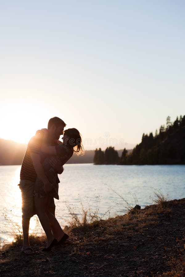 Hugging and kissing royalty free stock photo Hugging and kissing royalty free stock photo