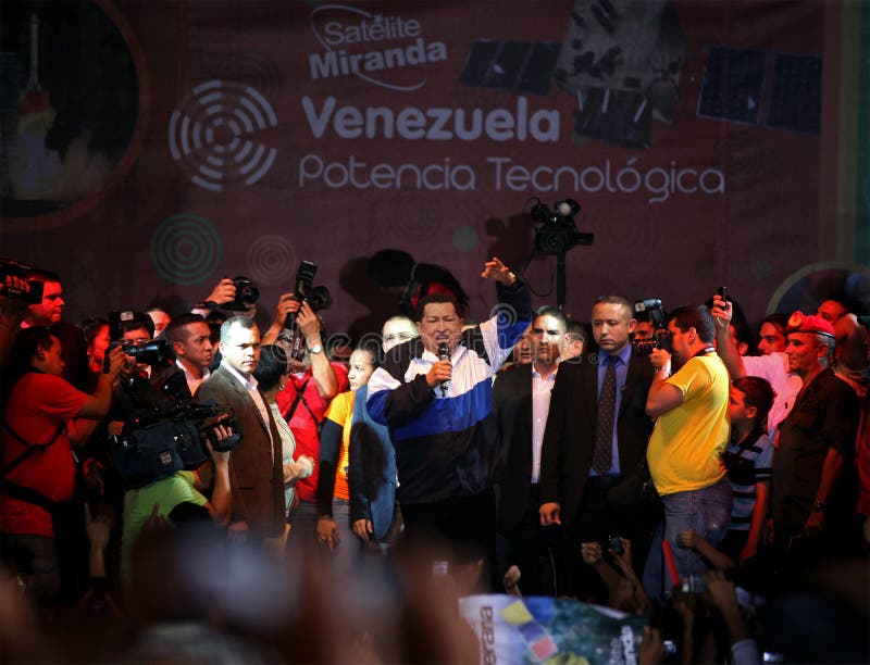 Hugo Chavez, President van Venezuela stock afbeeldingen Hugo Chavez, President van Venezuela stock afbeeldingen