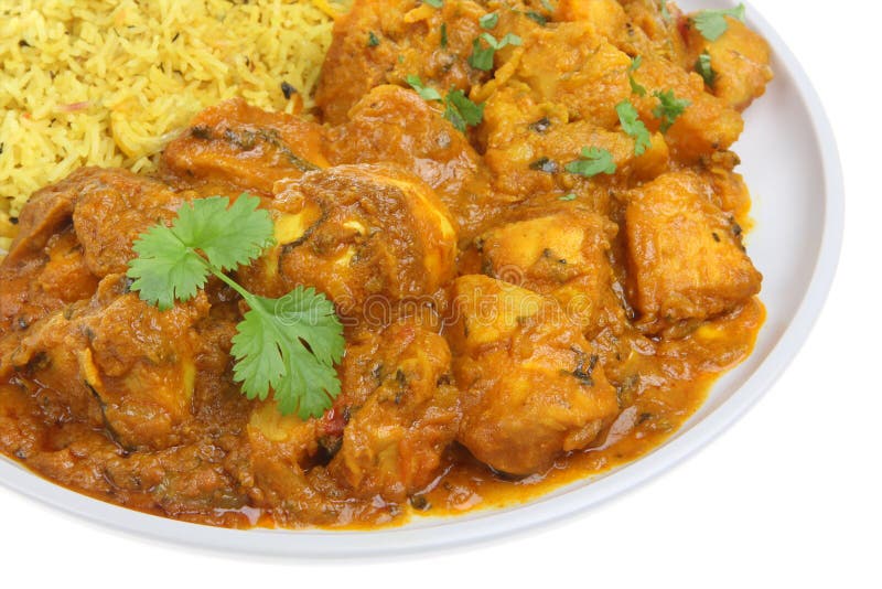 Bengal Indisches Hähnchen-Curry Stockfoto - Bild von koriander ...