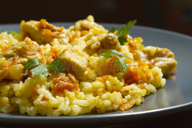 Huhn Risotto mit Curry