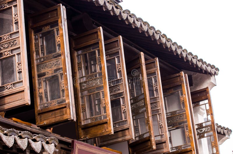 Hui style building-wooden windows