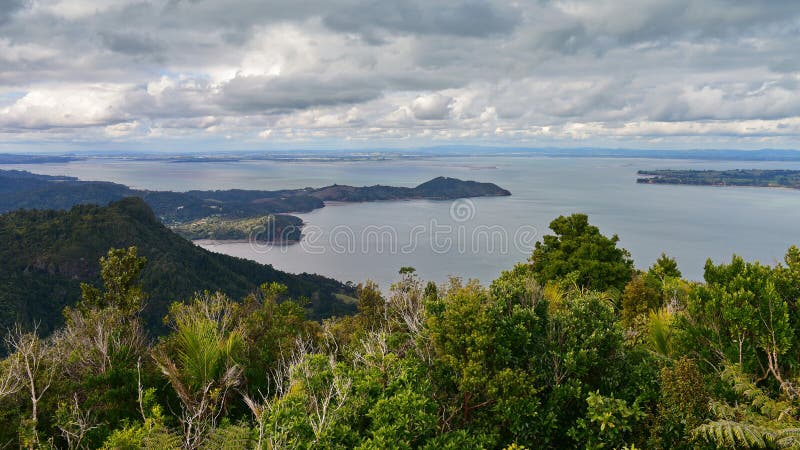 Huia Point Lookout, overlooking the bay in West Auckland