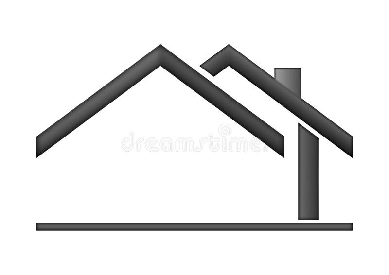 Huis als embleem stock illustratie Huis als embleem stock illustratie