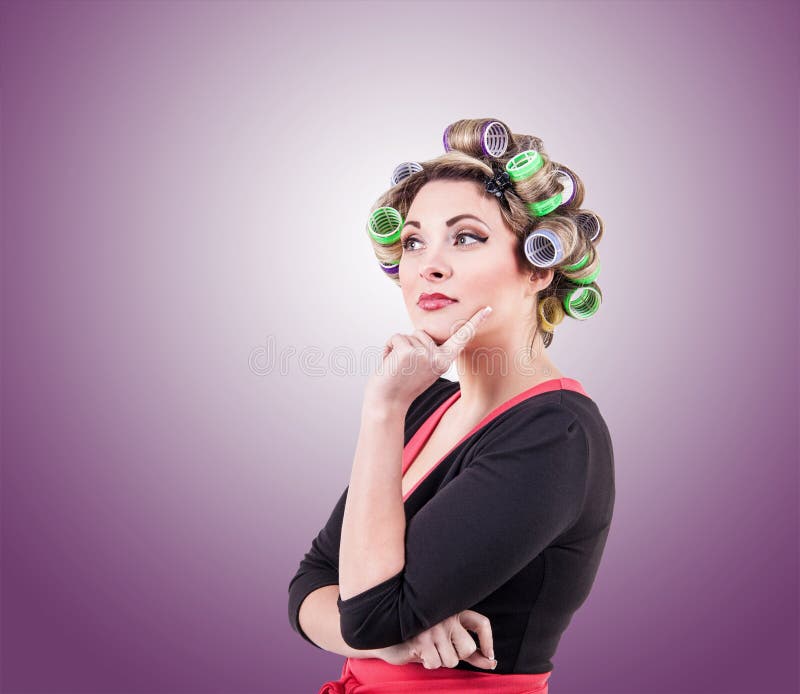 Huisvrouwenportret stock fotografie Huisvrouwenportret stock fotografie