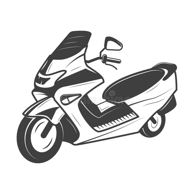 Hulajnoga wektorowa ilustracja w monochromatycznym rocznika stylu ilustracji Hulajnoga wektorowa ilustracja w monochromatycznym rocznika stylu ilustracji