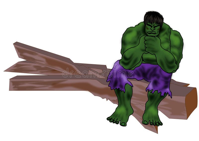 Hulk bohater kreskówki ilustracji pojęcie ilustracja wektor