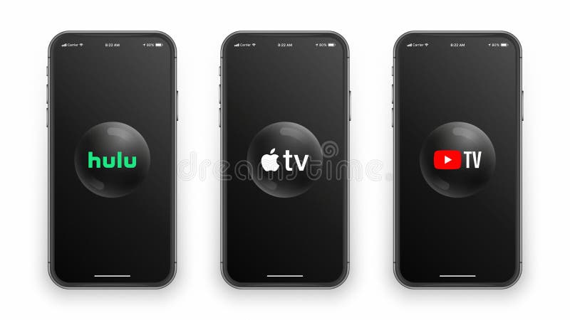 Hulu Apple Tv Youtube Tv Logo On Iphone Screen Vector Set Editorial Stock Image Illustration Of Movie Media Hulu Apple Tv Youtube Tv Logo On Iphone Screen Vector Set Editorial Stock Image Illustration Of Movie Media
