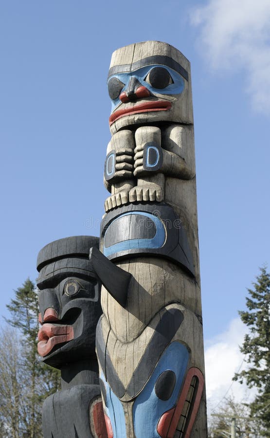 Human Above Killer Whale Above Indian Chief Holding Copper - Carver: Francis Horne 1986. Cowichan Valley, Vancouver Island. Human Above Killer Whale Above Indian Chief Holding Copper - Carver: Francis Horne 1986. Cowichan Valley, Vancouver Island