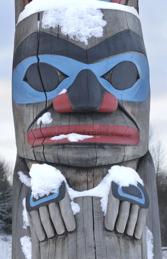 Human Above Killer Whale Above Indian Chief Holding Copper - Carver: Francis Horne 1986. Cowichan Valley, Vancouver Island. Human Above Killer Whale Above Indian Chief Holding Copper - Carver: Francis Horne 1986. Cowichan Valley, Vancouver Island