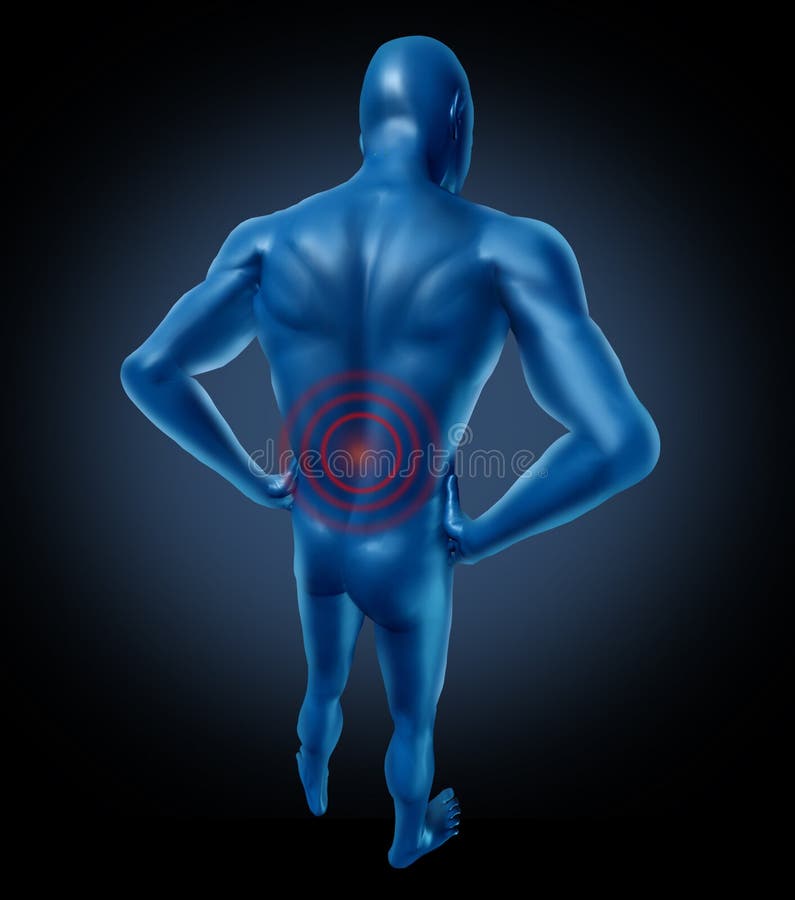 Human back pain stock illustration