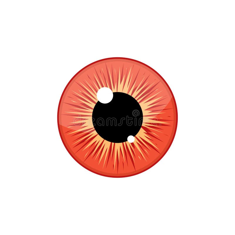 Human blue eyeball iris pupil isolated on white background. Eye royalty free illustration