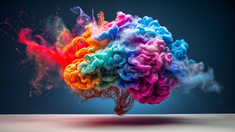 Human Brain Exploding Creativity Stock Illustration - Illustration of ...