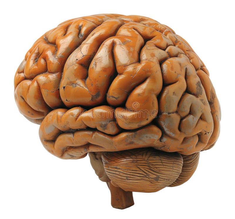 Human brain isolated royalty free illustration