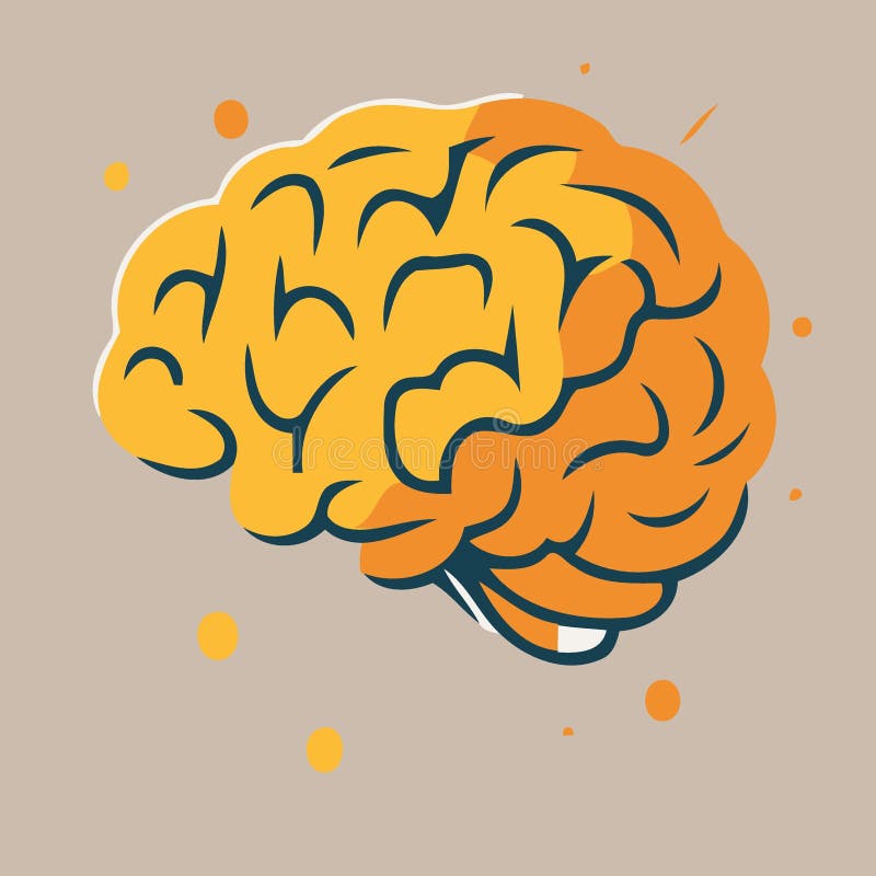 human brain nervous system logo vector illustration