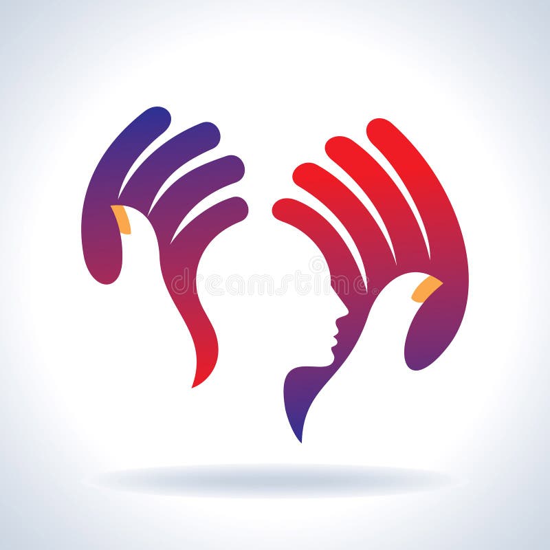 Human care with hands stock illustration