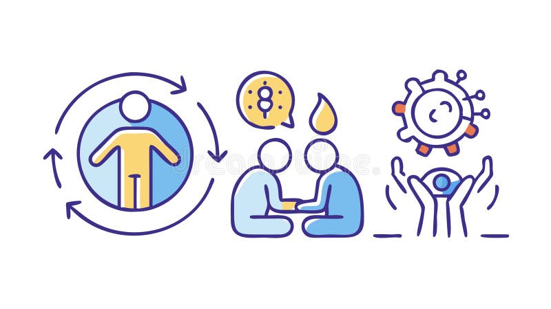 Human-Centered Design and Collaborative Innovation, Teamwork, vector design Generative AI stock illustration
