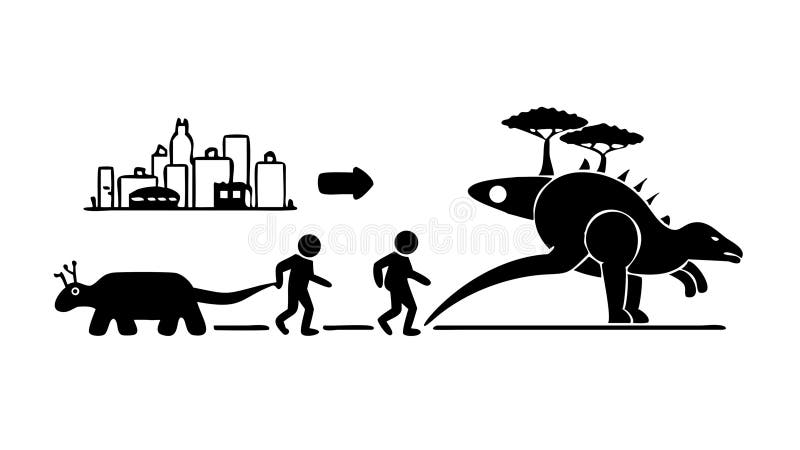 Human Evolution Timeline Progress Vector, vector design Generative AI royalty free illustration