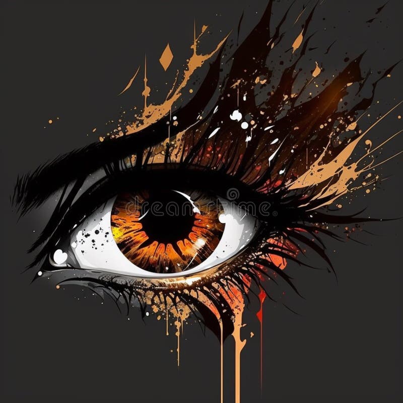 Anime eyes vision fire pop culture logo design 4967183 Vector Art at  Vecteezy