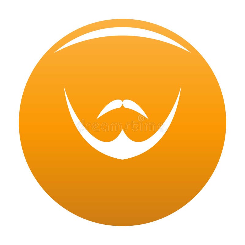 Human face icon orange stock illustration. Illustration of hipster ...