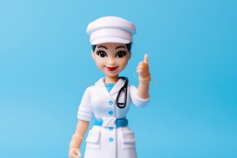 Cartoon Doctor with Blue Hair and Stethoscope - wide 5