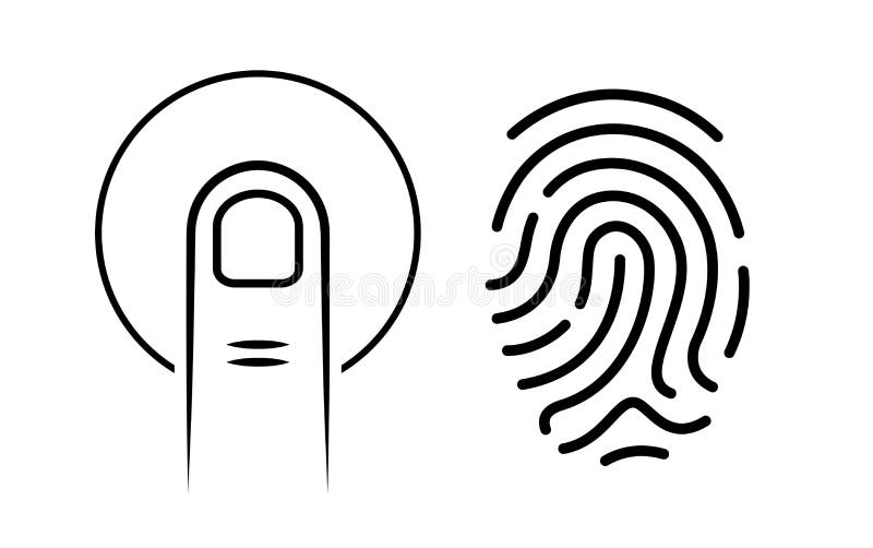 Human finger print vector icon vector illustration