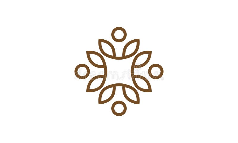 Human flower logo icon stock vector. Illustration of organ - 248589212